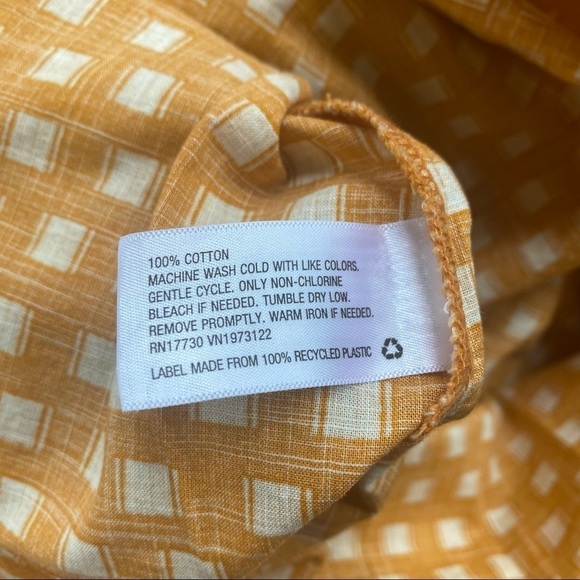 Orange Dress Sleeveless Belted With Pockets - Picture 7 of 7